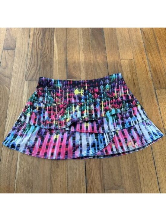 Lucky In Love Pants - Lucky In Love Women's Multicolor Tiered Tennis Skort Skirt Golf Size S (A41)